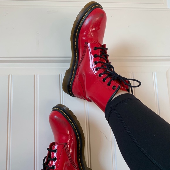 Ruby red doc martens Clearance
